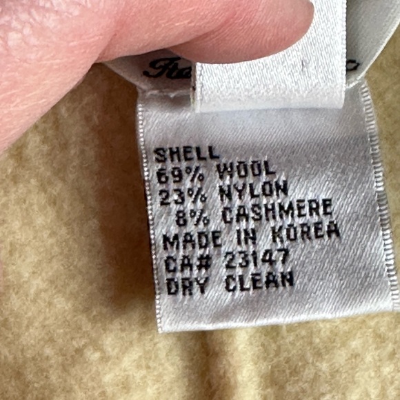 Talbots Italian Wool Cashmere Blend Cream Colored Button Down Blazer Ladies 10 - Picture 4 of 8